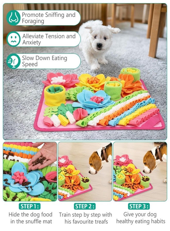 ORIA Snuffle Mat for Dogs, 20x20 Inch Interactive Dog Puzzle Toy, Slow Feeder Mat for Anxiety Relief & Mental Stimulation, Non-Slip Foraging Mat for Small Medium Large Dogs Cats Rabbits - Image 5